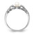 Sterling Silver Rhodium-Plated Cultured Freshwater Pearl & 0.021ct Diamond. Ring, 2 mm, 2 mm Wide, 5 mm Top Length, 5 mm Top Width, Polished - View 2