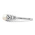 Sterling Silver Rhodium-Plated Cultured Freshwater Pearl & 0.021ct Diamond. Ring, 2 mm, 2 mm Wide, 5 mm Top Length, 5 mm Top Width, Polished - View 3
