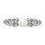 Sterling Silver Rhodium-Plated Cultured Freshwater Pearl & 0.021ct Diamond. Ring, 2 mm, 2 mm Wide, 5 mm Top Length, 5 mm Top Width, Polished - View 5