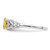 Sterling Silver Rhodium-Plated Citrine & 0.021ct Diamond. Ring, 2 mm, 2 mm Wide, 7 mm Top Length, 5 mm Top Width, Polished - View 3