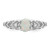 Sterling Silver Rhodium-Plated Lab-Created Opal & 0.021ct Diamond. Ring, 2 mm, 2 mm Wide, 7 mm Top Length, 5 mm Top Width, Polished - View 5
