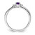 Sterling Silver Rhodium-Plated Amethyst/0.04ct Diamond Birthstone Ring - View 2
