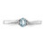 Sterling Silver Rhodium-Plated Aquamarine/0.04ct Diamond Birthstone Ring - View 5