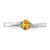 Sterling Silver Rhodium-Plated Citrine & 0.04ct Diamond Birthstone Ring - View 5