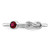 Sterling Silver Rhodium-Plated Polished Infinity Lab-Created Ruby Ring - View 5