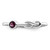 Sterling Silver Rhodium-Plated Polished Circle Rhodolite Garnet Infinity Ring - View 5