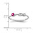Sterling Silver Rhodium-Plated Polished Infinity Pink Tourmaline Ring - View 3