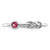 Sterling Silver Rhodium-Plated Polished Infinity Pink Tourmaline Ring - View 5