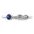 Sterling Silver Rhodium-Plated Polished Infinity Lab-Created Sapphire Ring - View 5