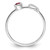 Sterling Silver Rhodium-Plated Polished Heart Lab-Created Ruby Ring, 1.43 mm - View 2