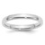 Sterling Silver Rhodium-Plated 3 mm Comfort Fit Wedding Band, Domed