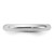 Sterling Silver Rhodium-Plated 3 mm Comfort Fit Wedding Band, Domed - View 3