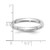 Sterling Silver Rhodium-Plated 3 mm Comfort Fit Wedding Band, Domed - View 4