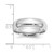 Sterling Silver Rhodium-Plated 6 mm Comfort Fit Wedding Band, Domed - View 4