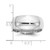 Sterling Silver Rhodium-Plated 8 mm Comfort Fit Wedding Band, Domed - View 3
