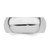 Sterling Silver Rhodium-Plated 8 mm Comfort Fit Wedding Band, Domed - View 6