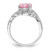 Cheryl M Sterling Silver Rhodium-Plated Fancy Pink and White Brilliant-Cut Cubic Zirconia Ring - View 2