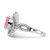 Cheryl M Sterling Silver Rhodium-Plated Fancy Pink and White Brilliant-Cut Cubic Zirconia Ring - View 3