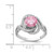 Cheryl M Sterling Silver Rhodium-Plated Fancy Pink and White Brilliant-Cut Cubic Zirconia Ring - View 4