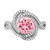 Cheryl M Sterling Silver Rhodium-Plated Fancy Pink and White Brilliant-Cut Cubic Zirconia Ring - View 5