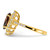 Cheryl M Sterling Silver & Gold-Tone Teardrop Brown Cubic Zirconia Ring, 2 mm - View 3
