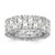 Cheryl M Sterling Silver Rhodium-Plated Fancy Baguette-Cut and Brilliant-Cut Cubic Zirconia Ring, 7.2 mm