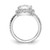 Cheryl M Sterling Silver Rhodium-Plated Rose-Cut and Brilliant-Cut Cubic Zirconia Square Halo Ring, 3 mm - View 2