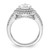 Cheryl M Sterling Silver Rhodium-Plated Brilliant-Cut Pear Cubic Zirconia Double Halo Ring - View 2