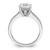 Cheryl M Sterling Silver Rhodium-Plated Fancy Brilliant-Cut Round Cubic Zirconia Center Stone Ring - View 2