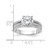 Cheryl M Sterling Silver Rhodium-Plated Fancy Brilliant-Cut Round Cubic Zirconia Center Stone Ring - View 5
