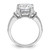 Cheryl M Sterling Silver Rhodium-Plated Fancy Cushion-Cut Baguette-Cut and Brilliant-Cut Cubic Zirconia Ring - View 2