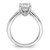 Cheryl M Sterling Silver Rhodium-Plated Brilliant-Cut 7.5 mm Round Cubic Zirconia with Side Stones Fashion Ring - View 2