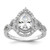 Cheryl M Sterling Silver Rhodium-Plated Fancy Brilliant-Cut Teardrop Cubic Zirconia Ring