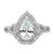 Cheryl M Sterling Silver Rhodium-Plated Fancy Brilliant-Cut Teardrop Cubic Zirconia Ring - View 4