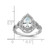 Cheryl M Sterling Silver Rhodium-Plated Fancy Brilliant-Cut Teardrop Cubic Zirconia Ring - View 5