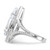 Cheryl M Sterling Silver Rhodium-Plated Brilliant-Cut Cubic Zirconia Fancy Teardrop Ring - View 3