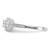 Cheryl M Sterling Silver Rhodium-Plated Brilliant-Cut Cubic Zirconia Three Stone Halo with Side Stones Ring - View 3