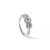 Cheryl M Sterling Silver Rhodium-Plated Brilliant-Cut Cubic Zirconia Three Stone Halo with Side Stones Ring - View 7