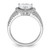 Cheryl M Sterling Silver Rhodium-Plated Brilliant-Cut Cubic Zirconia Halo Heart Ring - View 2