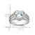 Cheryl M Sterling Silver Rhodium-Plated Brilliant-Cut Cubic Zirconia Halo Heart Ring - View 5