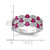 Cheryl M Sterling Silver Rhodium-Plated Fancy Brilliant-Cut Lab-Created Ruby and Brilliant-Cut White Cubic Zirconia Ring - View 5