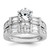 Cheryl M Sterling Silver Rhodium-Plated Polished Cubic Zirconia Ring Set