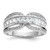 Cheryl M Sterling Silver Rhodium-Plated Polished Fancy Cubic Zirconia Ring