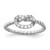 Cheryl M Sterling Silver Rhodium-Plated Brilliant-Cut Cubic Zirconia Knot Ring, 1 mm