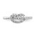Cheryl M Sterling Silver Rhodium-Plated Brilliant-Cut Cubic Zirconia Knot Ring, 1 mm - View 4