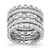 Cheryl M Sterling Silver Rhodium-Plated Brilliant-Cut Cubic Zirconia 5 Piece Eternity Ring Set, 3.5 mm