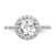 Cheryl M Sterling Silver Rhodium-Plated Brilliant-Cut Cubic Zirconia Round Halo with Side Stones Ring, 1.6 mm - View 5