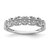 Sterling Silver Rhodium-Plated 0.033ct Diamond Wedding Band, 2 mm