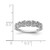 Sterling Silver Rhodium-Plated 0.033ct Diamond Wedding Band, 2 mm - View 4