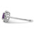 Sterling Silver Rhodium Amethyst & 0.012ct Diamond Ring, 2 mm - View 3